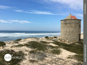 Der Camino Portugues f&uuml;hrt an der K&uuml;ste immer wieder an solchen alten Steinm&uuml;hlen vorbei.
