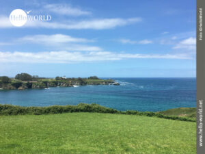 Das Bild zeigt den Blick von Asturien nach Galicien in der N&auml;he von Ribadeo.