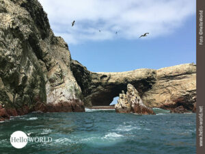 Inselgruppe Islas Ballestas: Paradies für Tiere Dieses Bild zeigt eine Felsenwand der Islas Ballestas im Süden Perus, auf der sich tausende von Vögeln tummeln.